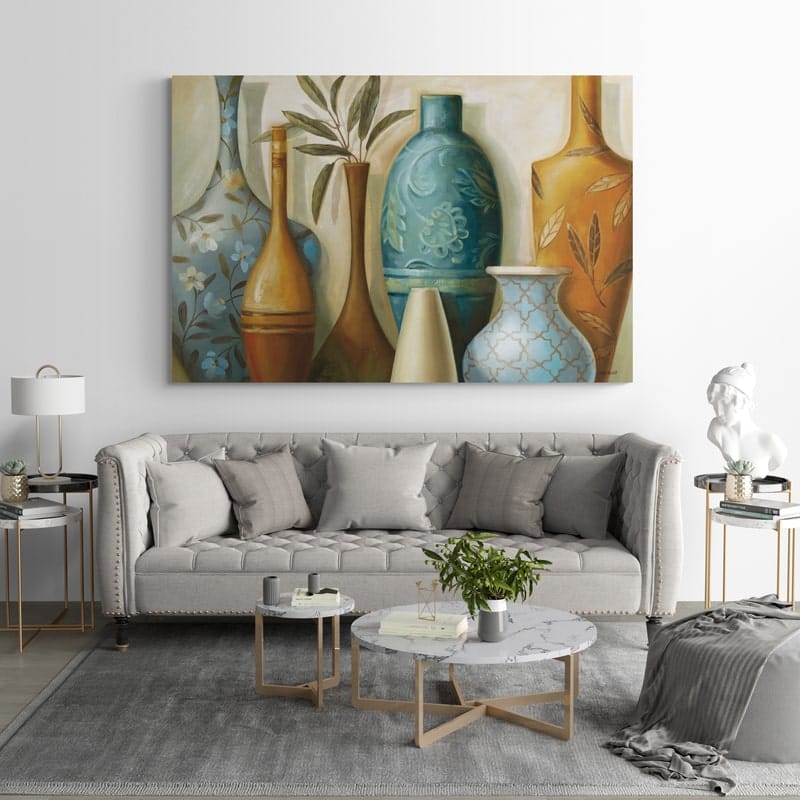 Blue Morocco by Lisa Audit wall art in a living room