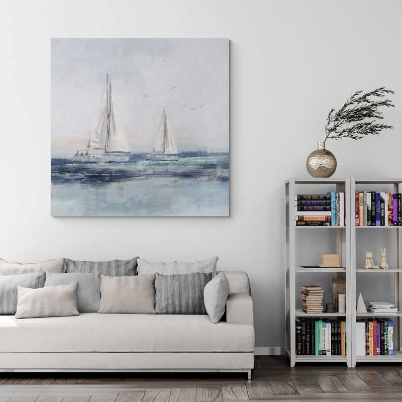 Blue Sailing 2 by Nina Blue wall art from Glam Wall Art