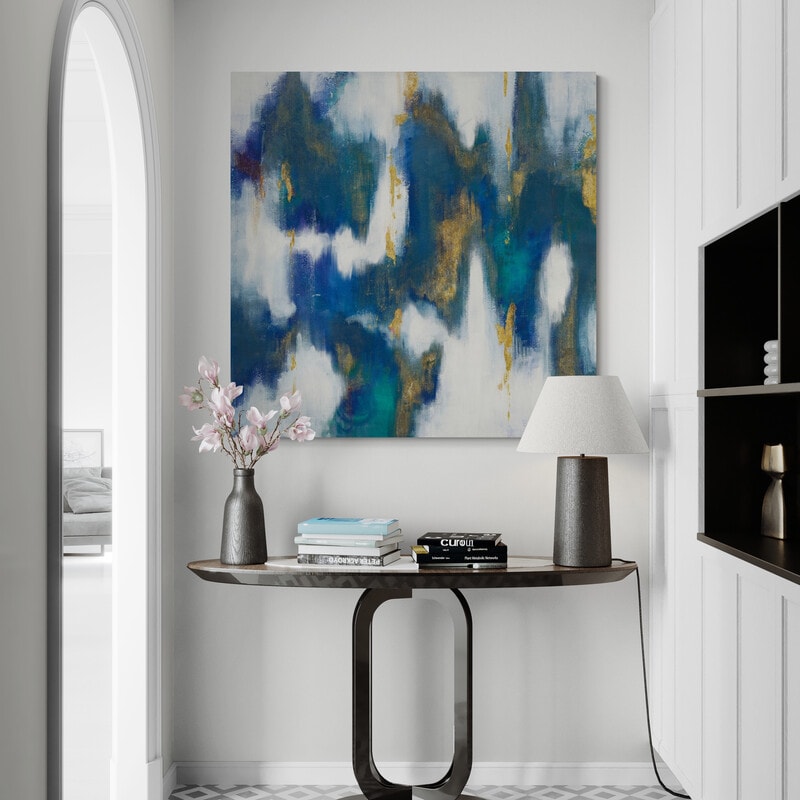 Blue Texture II Gold by Danhui Nai wall art from Glam Wall Art
