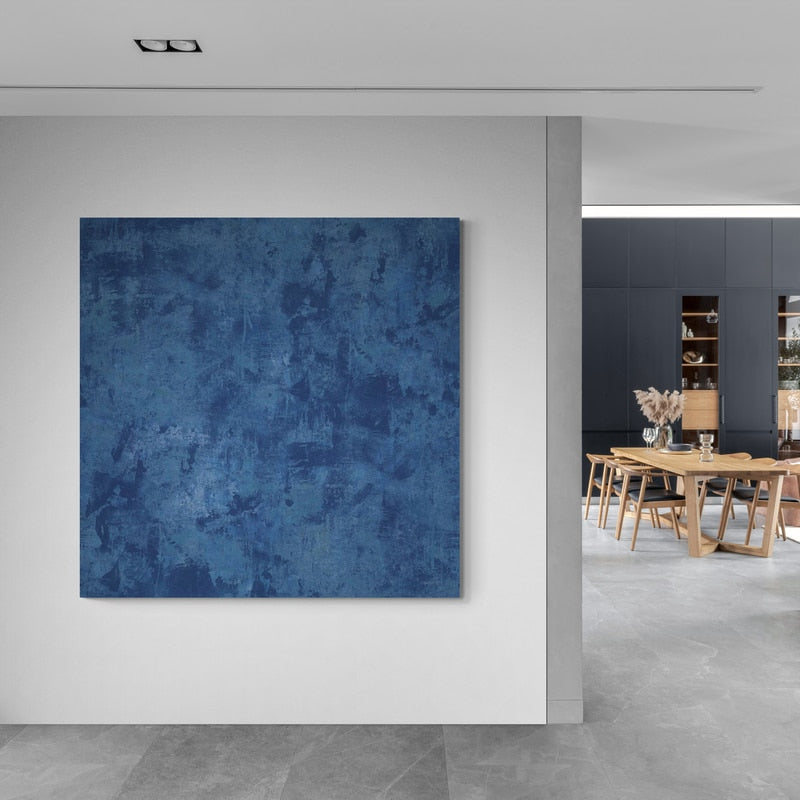 Blues Of Summer Pattern VIB by Danhui Nai wall art in a hallway