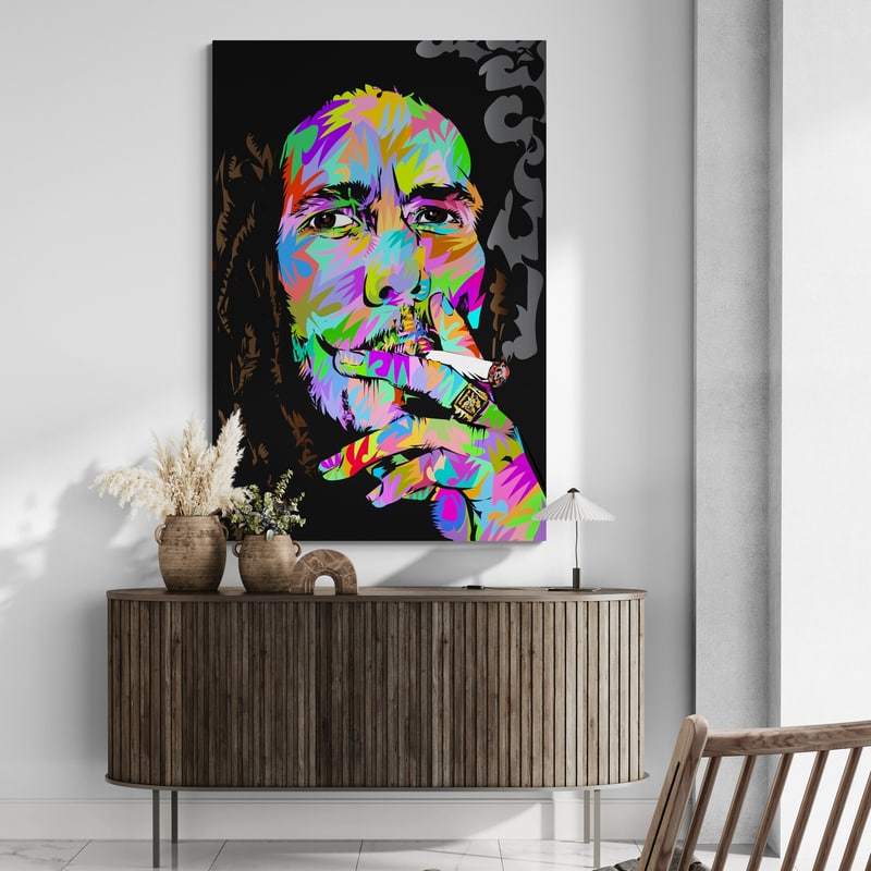 Bob Marley 2021 by Technodrome1 wall art from Glam Wall Art