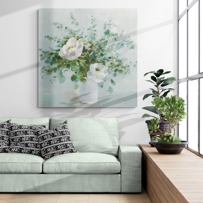 Bouquet Charm Crop by Danhui Nai wall art in a living room
