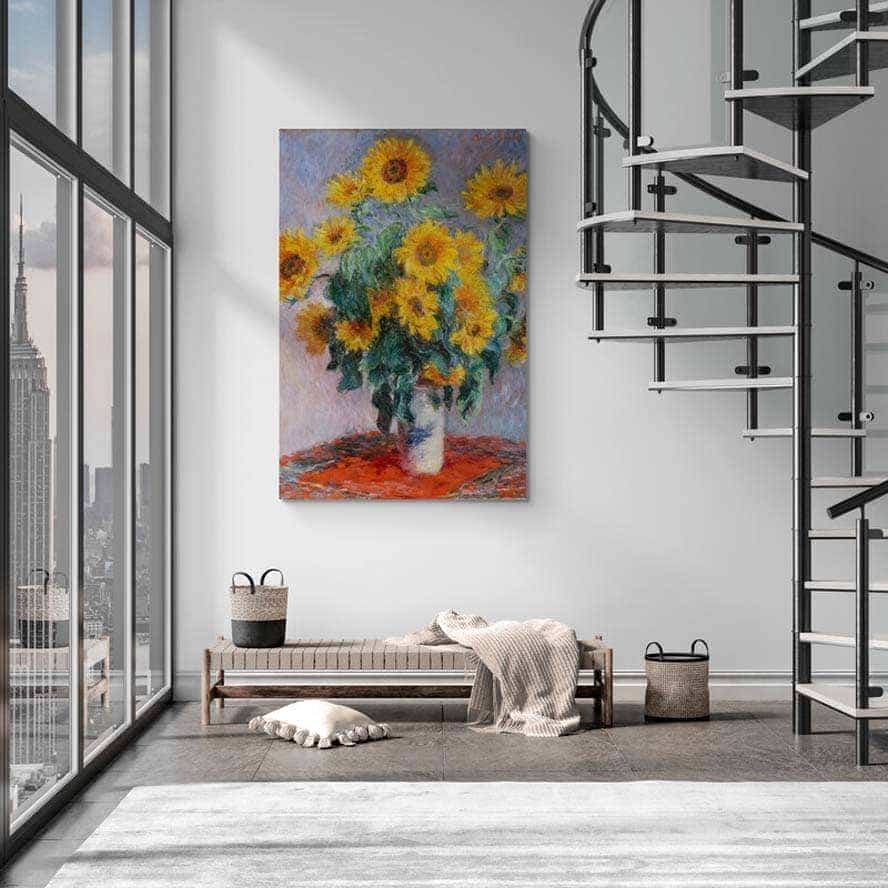 Bouquet Of Sunflowers by Claude Monet wall art from Glam Wall Art