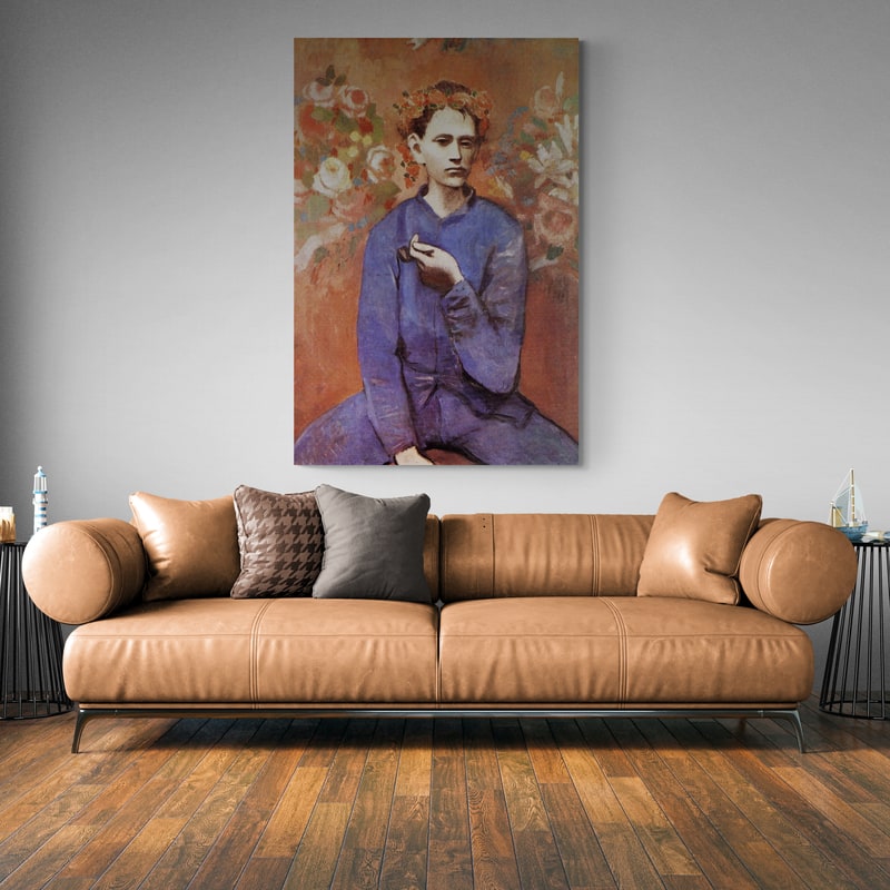 Boy With A Pipe by Pablo Picasso wall art from Glam Wall Art