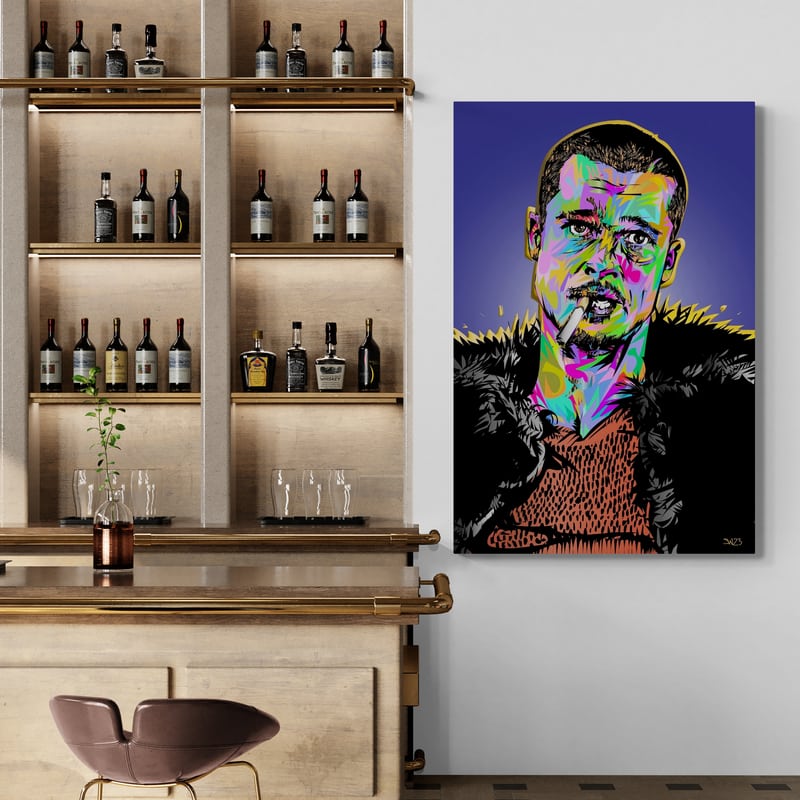 Brad Fight Club 2023 by Technodrome1 wall art from Glam Wall Art