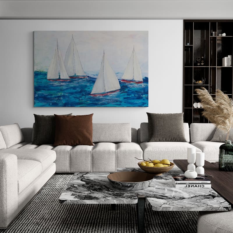 Broad Reach by Courtney Prahl wall art in a living room