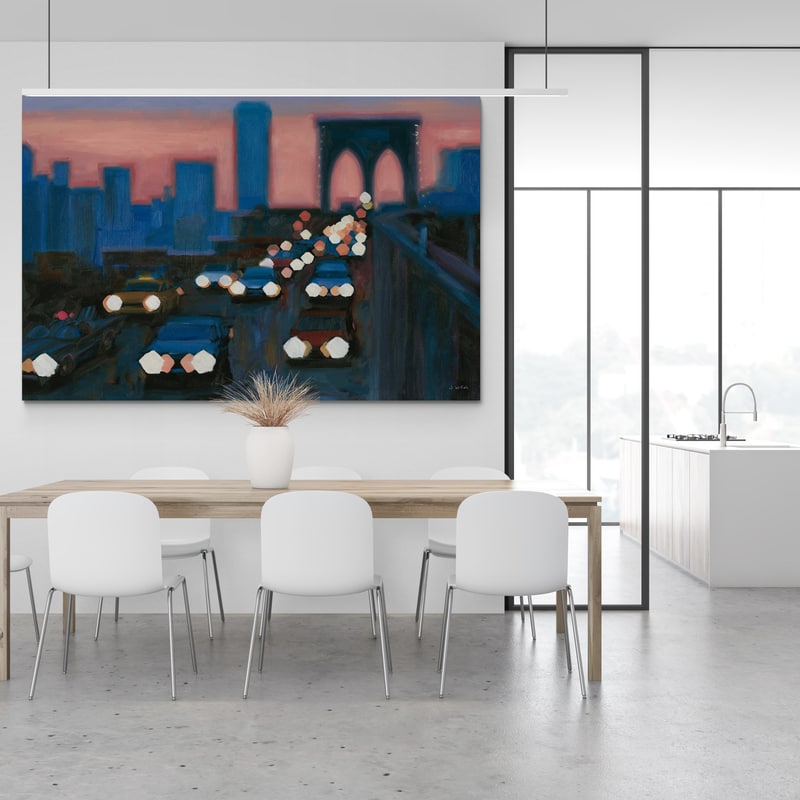 Brooklyn Bridge Evening by James Wiens wall art from Glam Wall Art