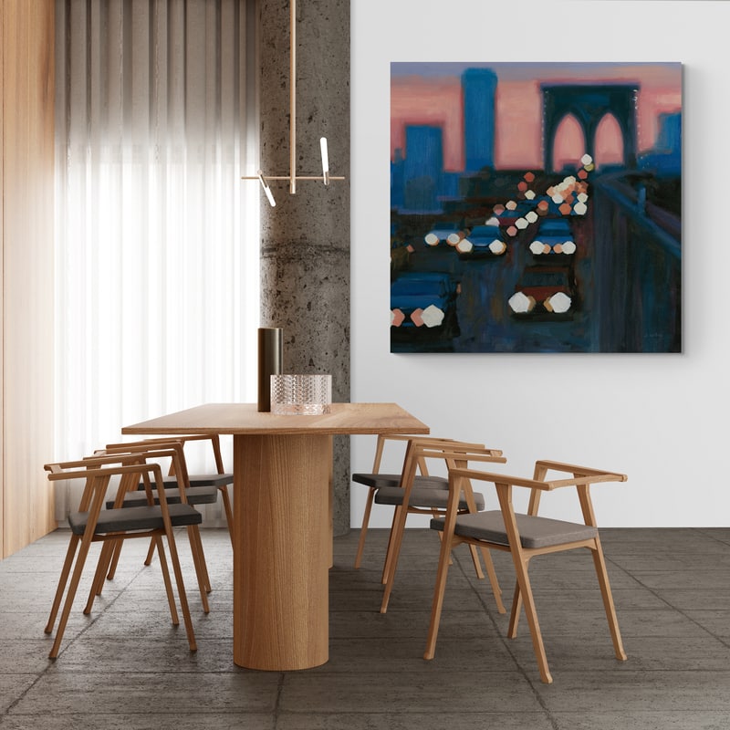 Brooklyn Bridge Evening by James Wiens wall art from Glam Wall Art