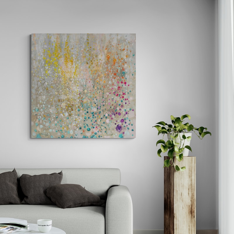 Bubbling Up Again by Danhui Nai wall art in a living room