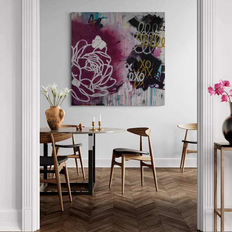 But Mom Doesn't Like Graffiti by Kent Youngstrom wall art in a dining room
