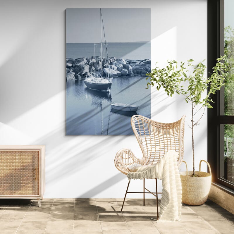 By The Sea Ii No Border by Alan Majchrowicz wall art in a living room