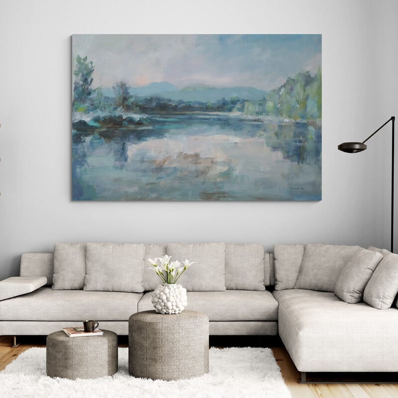 Calm Waters by Danhui Nai wall art in a living room
