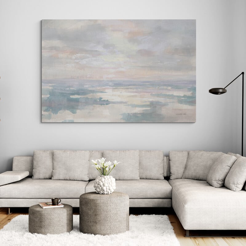 Calm Waters by Danhui Nai wall art in a living room