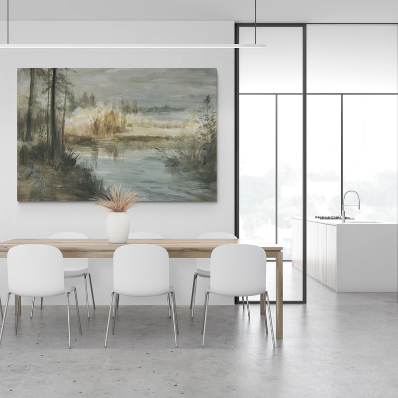 Calming Coves by Danhui Nai wall art in a dining room