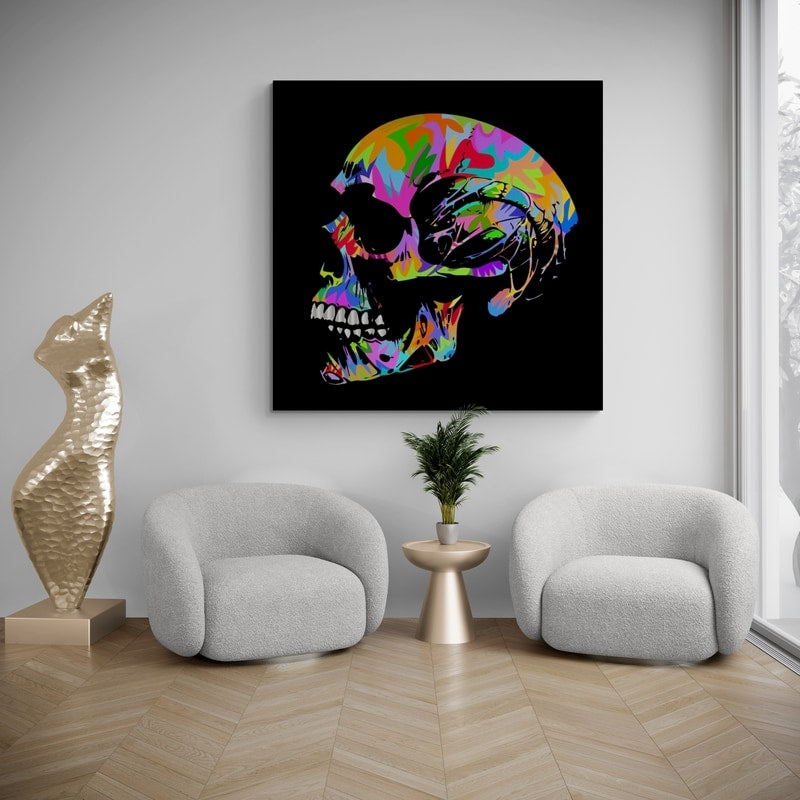 Candy Skull by Technodrome1 wall art from Glam Wall Art