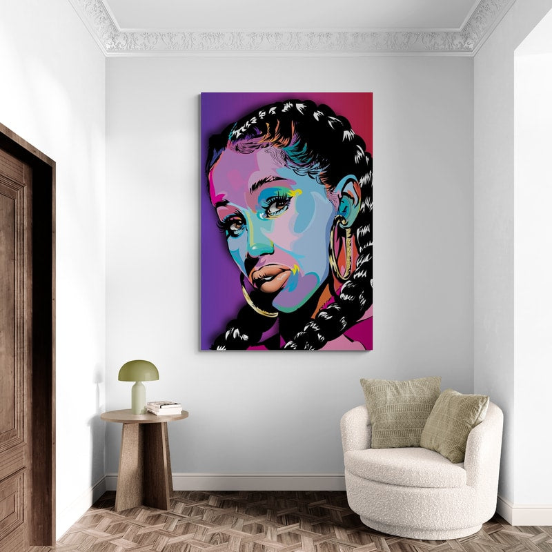 Cardi B 2025 by Technodrome1 wall art in a hallway