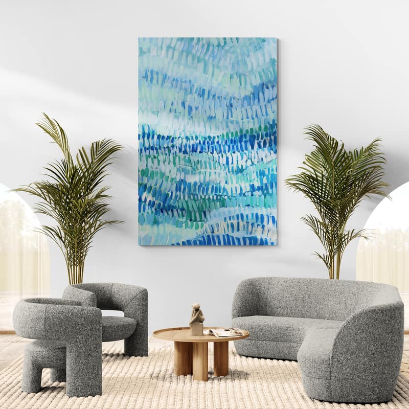 Caribbean Drift 7 by Jetty Home wall art in a living room