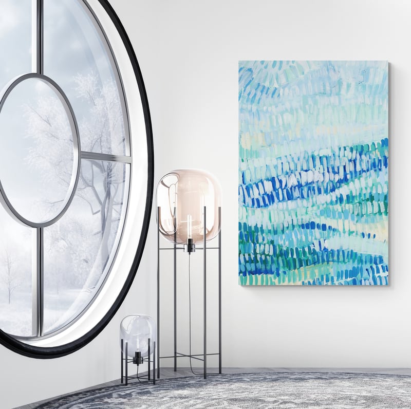Caribbean Drift 8 by Jetty Home wall art in a living room