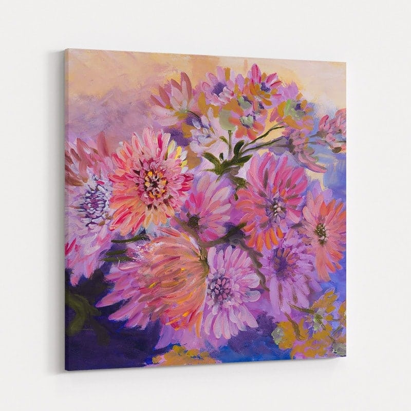Carnations on Blue by Marina Strijakova wall art