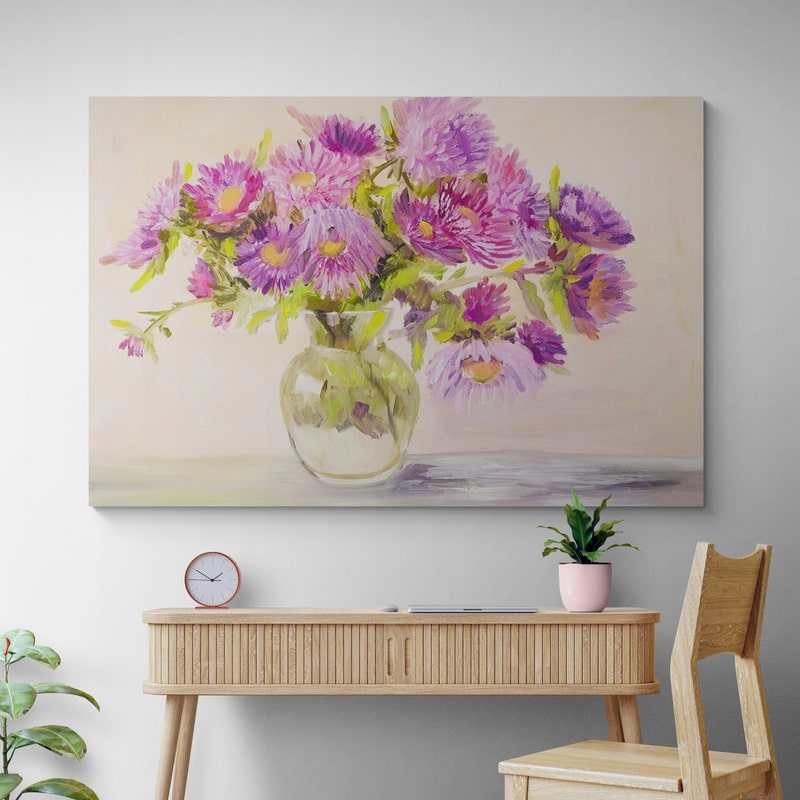 Carnations on White by Marina Strijakova wall art from Glam Wall Art