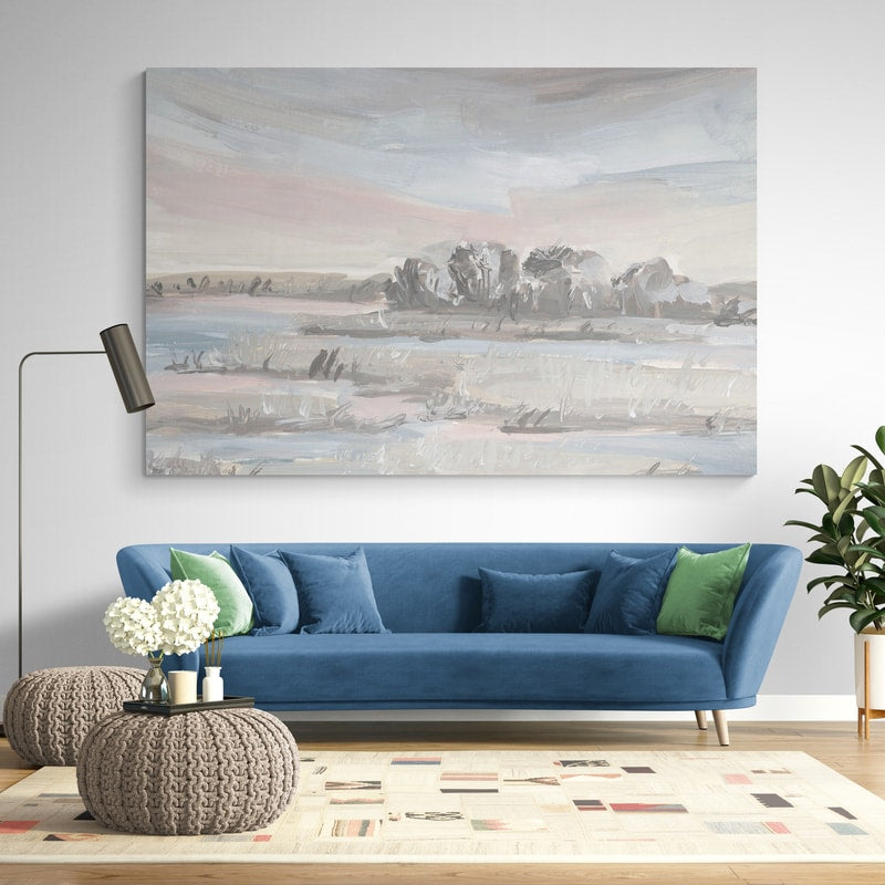 Carolina Shores 5 by Jetty Home wall art in a living room