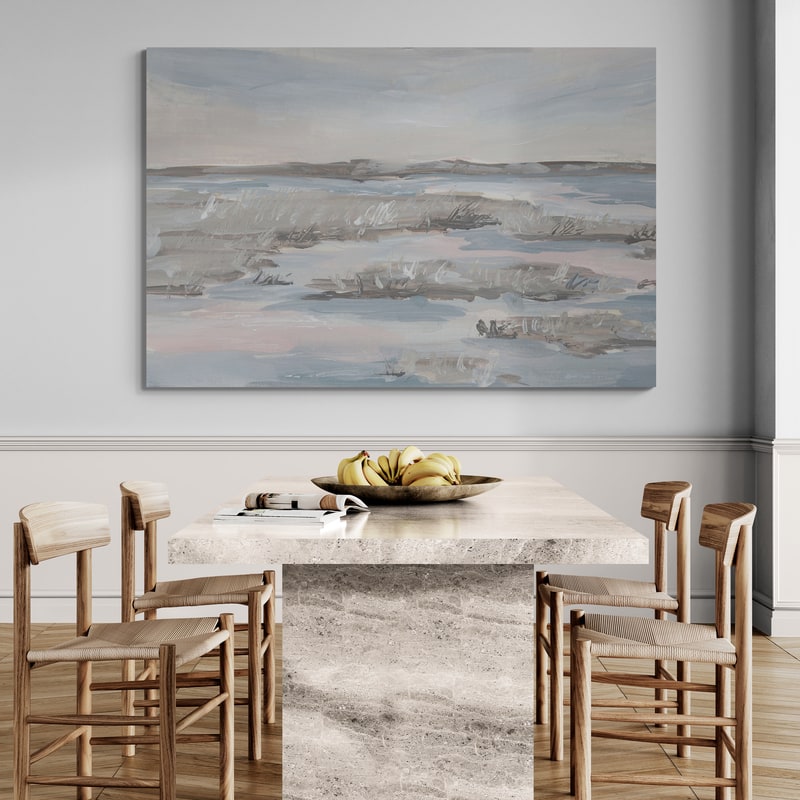 Carolina Shores 6 by Jetty Home wall art in a dining room