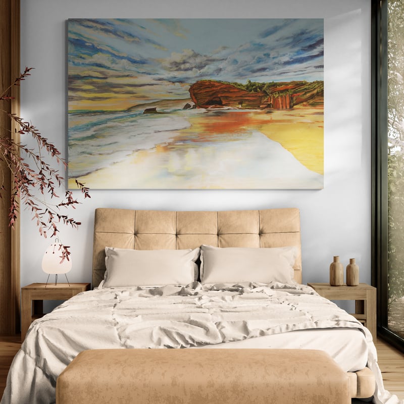 Caves Beach Cliff by Marina Strijakova wall art from Glam Wall Art