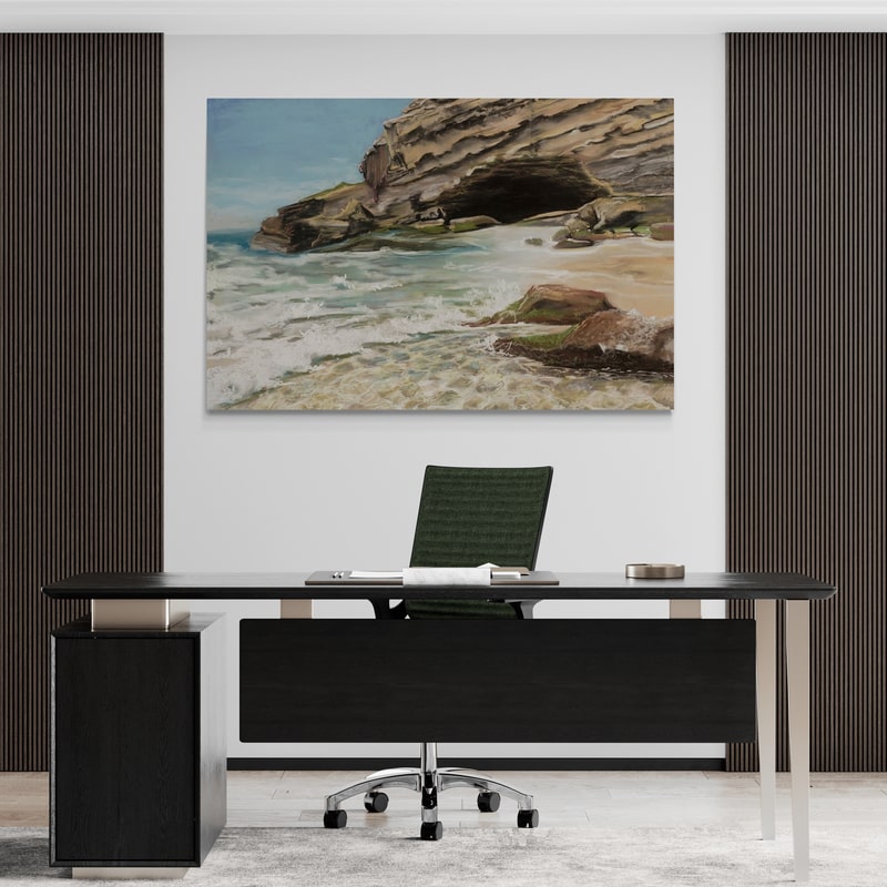 Caves Beach Waves by Marina Strijakova wall art from Glam Wall Art