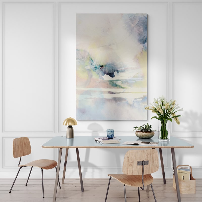 Celestial Ink 1 by Nina Blue wall art in a dining room