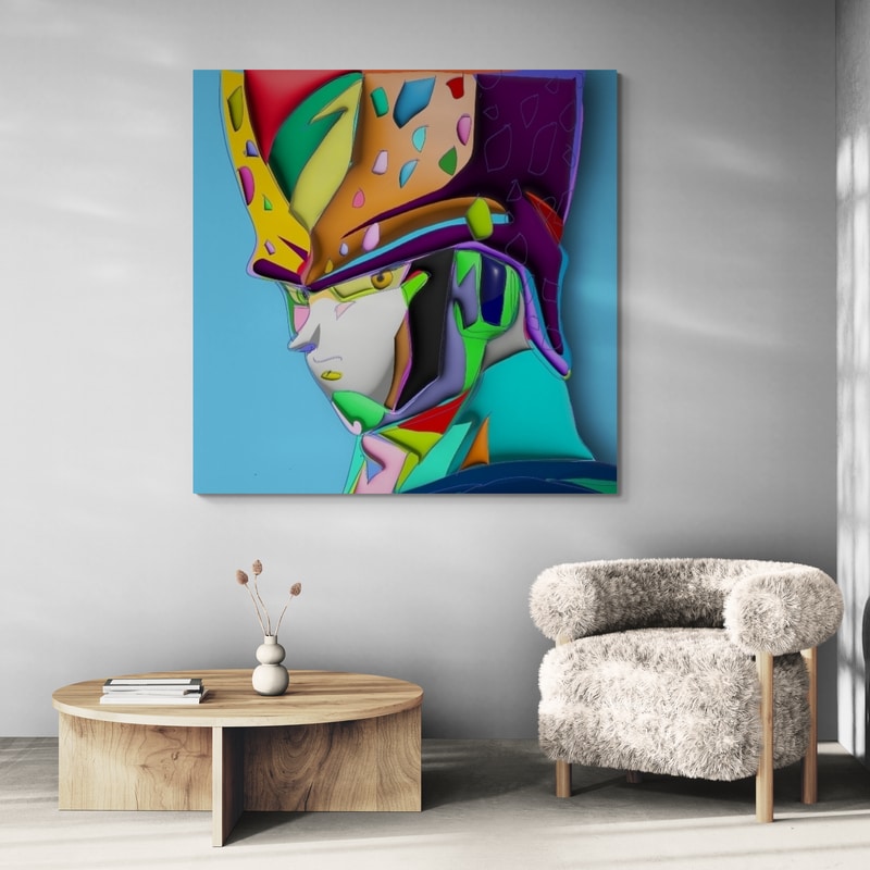 Cell 2024 by Technodrome1 wall art in a living room