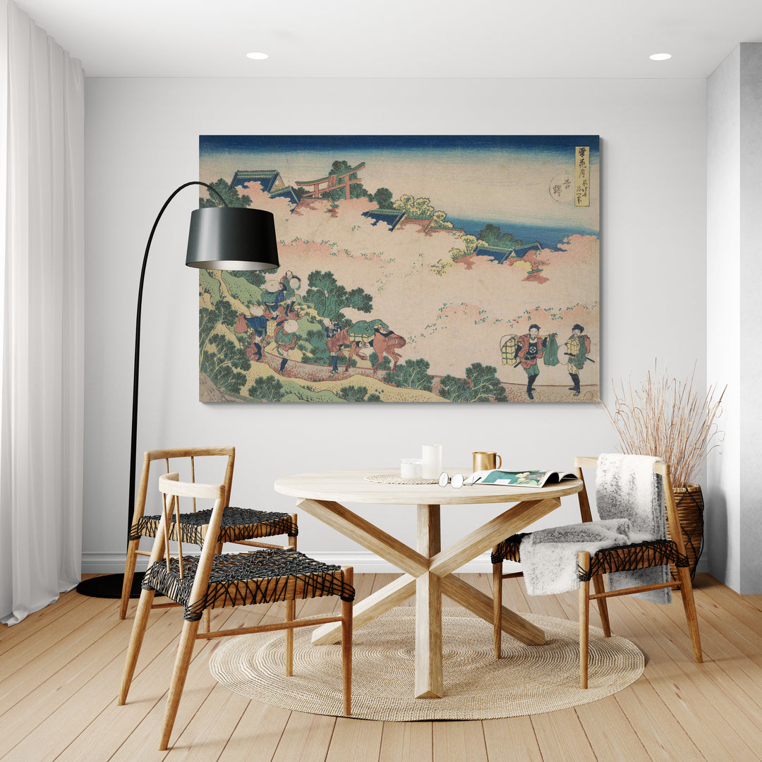 Cherry Blossoms at Yoshino, from the series Snow, Moon, and Flowers by Katsushika Hokusai wall art from Glam Wall Art