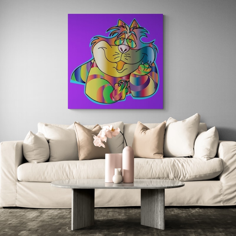 Cheshire Cat 2023 by Technodrome1 wall art in a living room