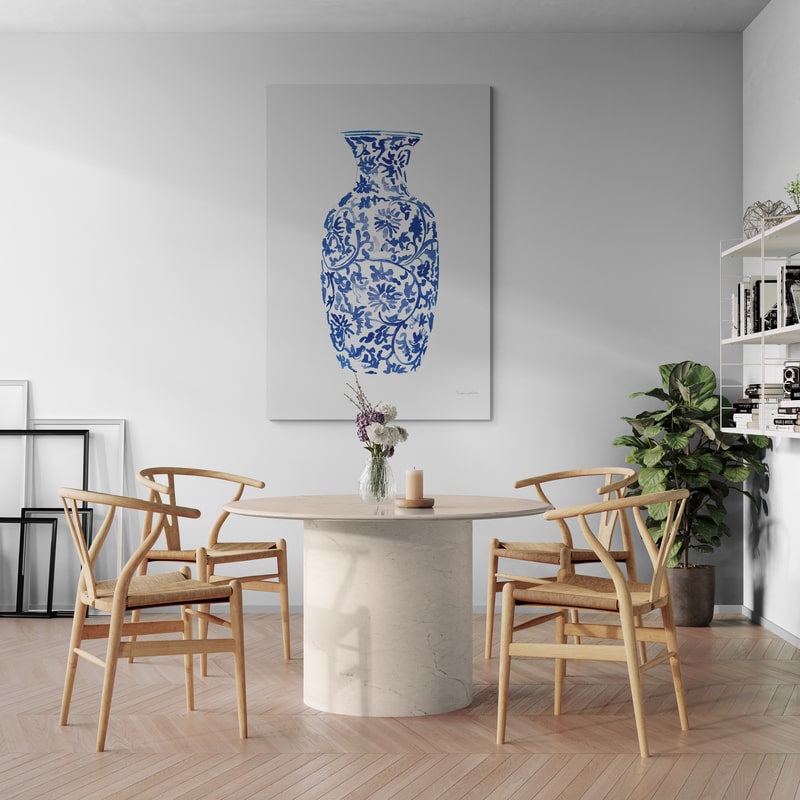 Chinoiserie Vase II by Mercedes Lopez Charro wall art from Glam Wall Art