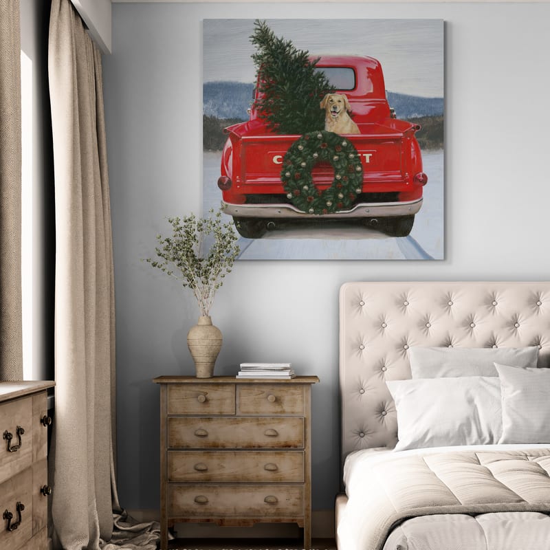 Christmas in the Heartland IV No Bow by James Wiens wall art in a bedroom
