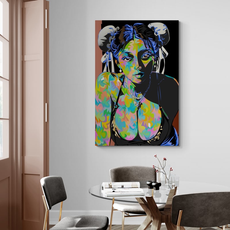 Chun Li 3D by Technodrome1 wall art from Glam Wall Art