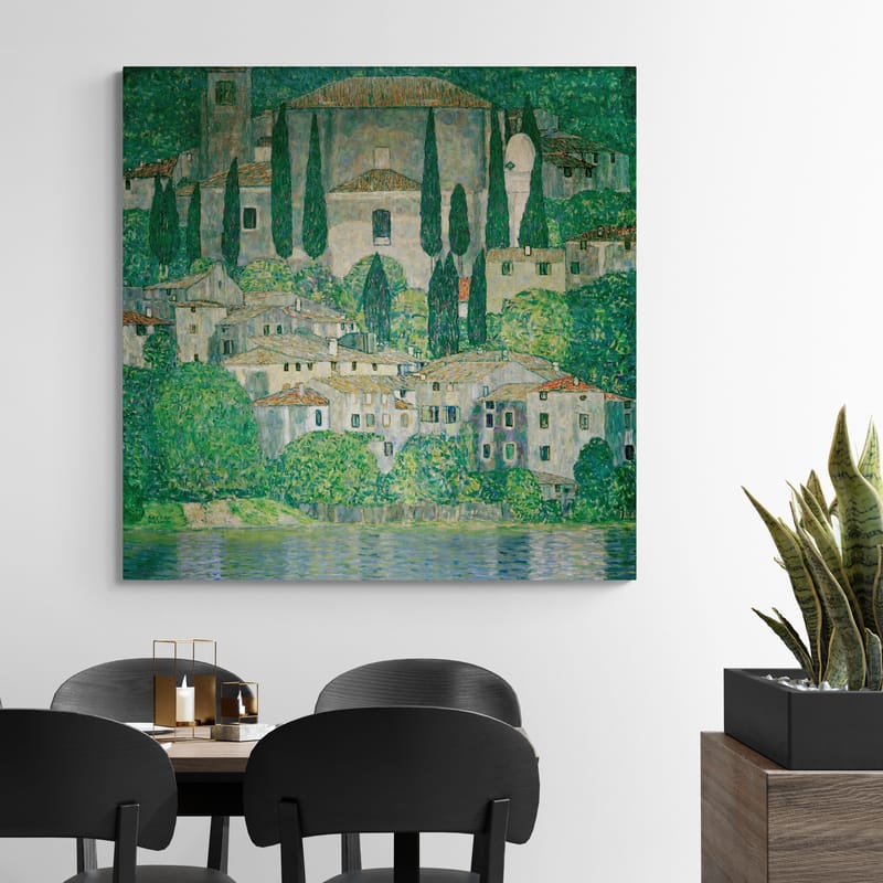 Church in Cassone by Gustav Klimt wall art from Glam Wall Art