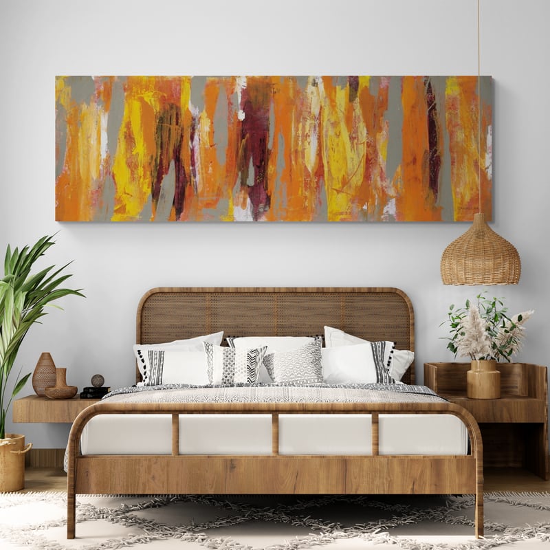 Cinnamon Row by Danhui Nai wall art in a bedroom