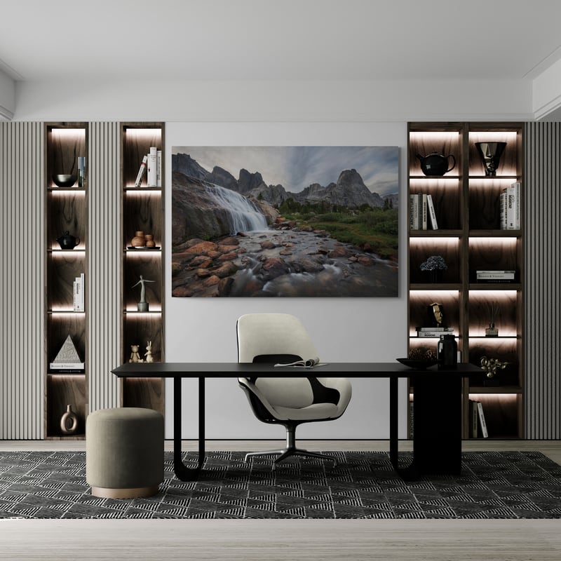 Cirque Of The Towers Waterfall by Alan Majchrowicz wall art from Glam Wall Art