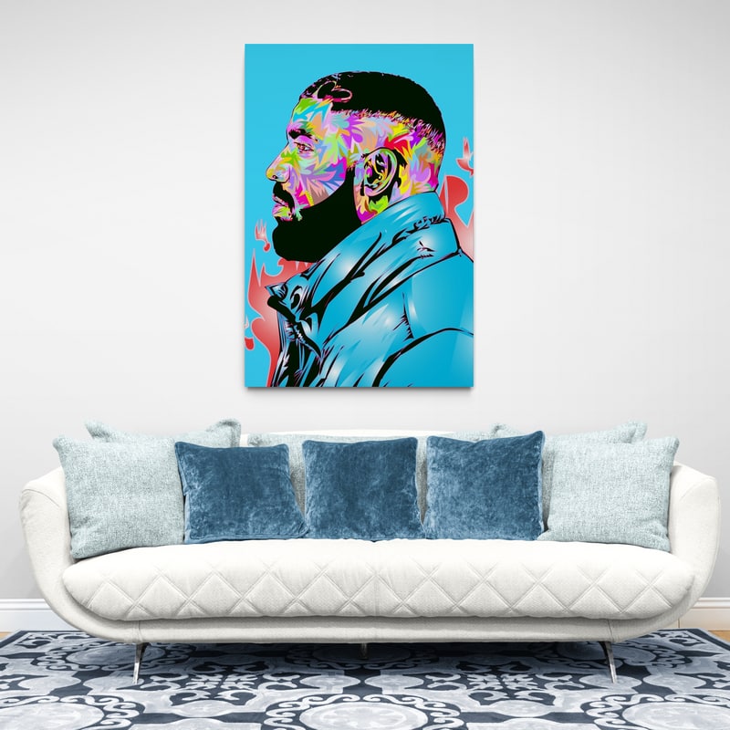 CLB Drake 2021 by Technodrome1 wall art in a living room