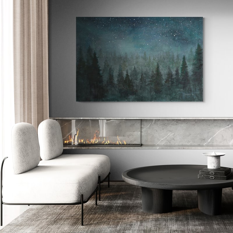 Clearest Night by Danhui Nai wall art in a living room