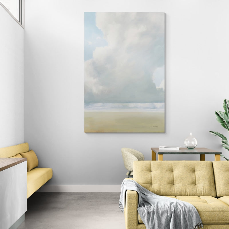 Cloudy Skies by James Wiens wall art in a living room