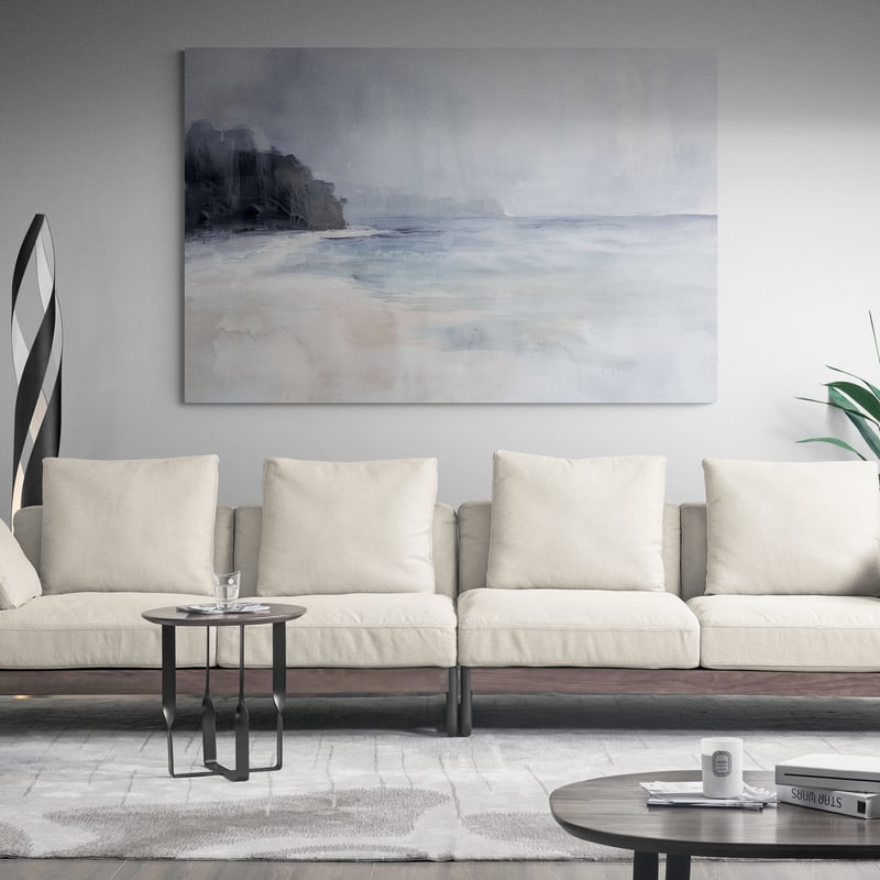 Coastal Fog 1 by Jetty Home wall art in a living room