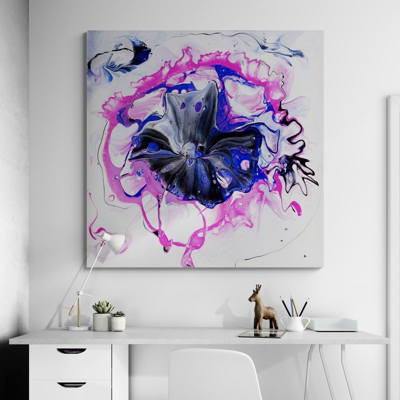 Colours of Chaos by Marina Strijakova wall art in a living room