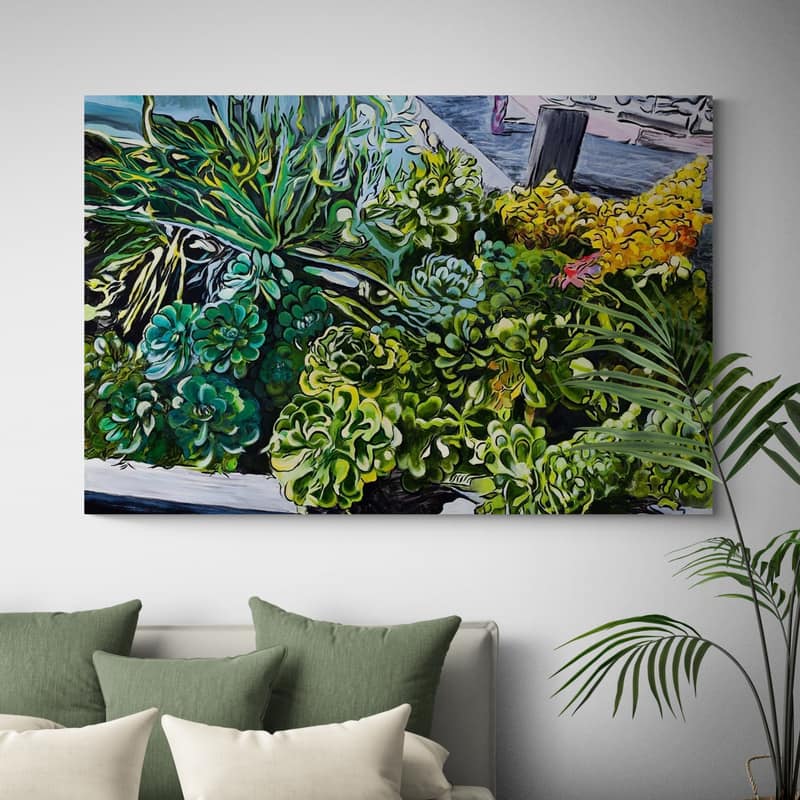 Concrete Jungle - Unexpected Encounter by Marina Strijakova wall art in a bedroom