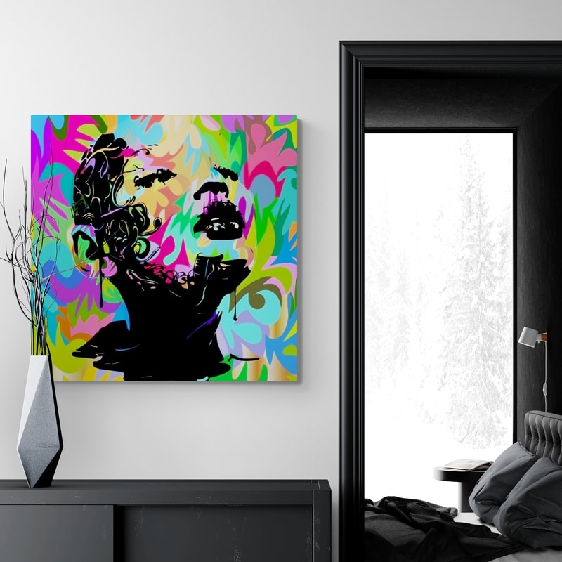 Consciousness by Technodrome1 wall art in a hallway