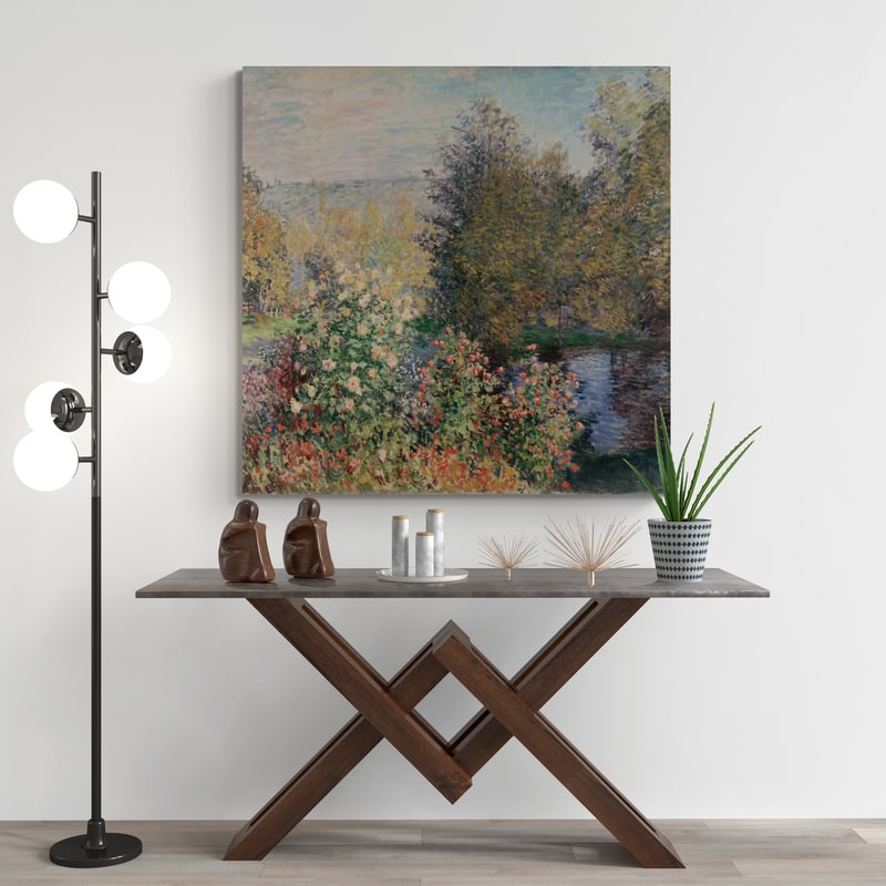 Corner of the Garden at Montgeron 1876 by Claude Monet wall art from Glam Wall Art