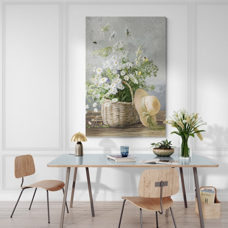 Cottage Gardening III by Danhui Nai wall art in a dining room