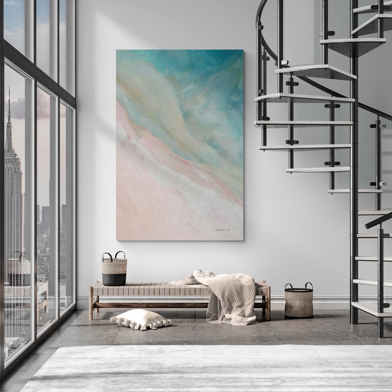 Cove Diptych I by Danhui Nai wall art in a living room
