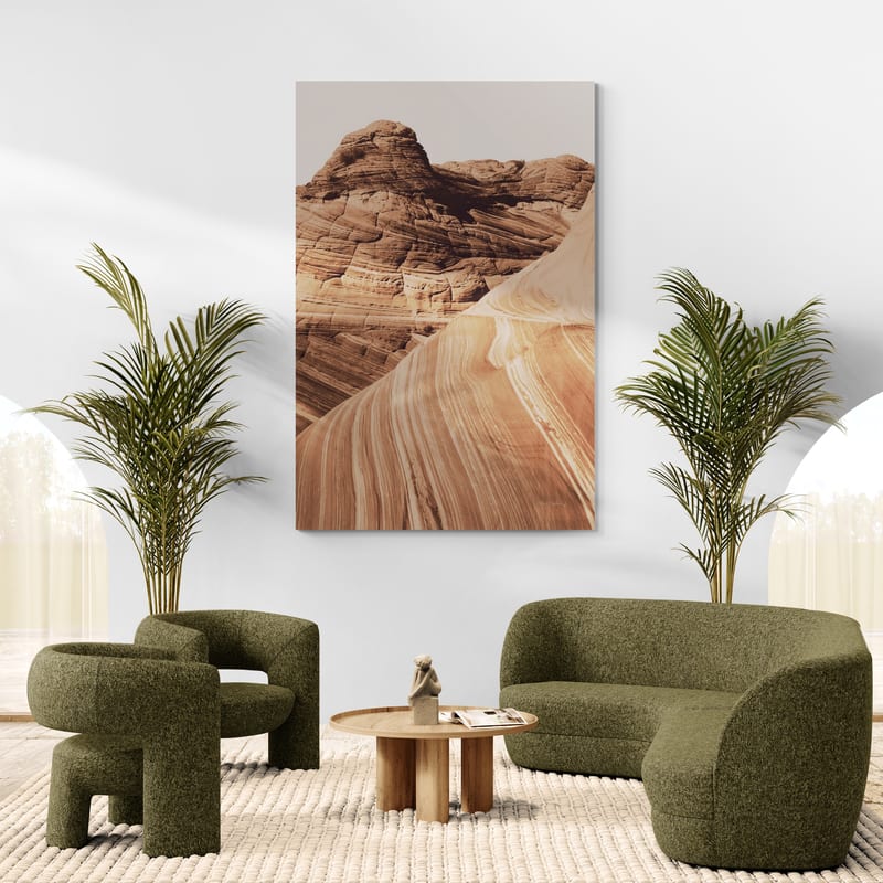 Coyote Buttes I Autumn by Alan Majchrowicz wall art in a living room