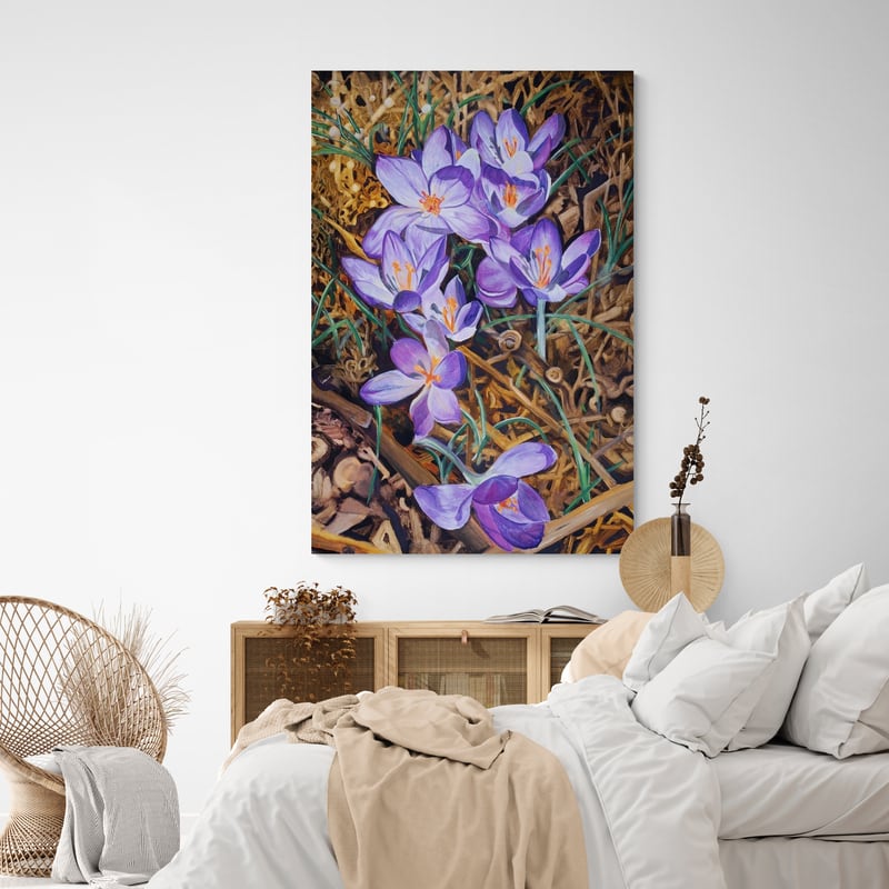 Croci by Marina Strijakova wall art in a bedroom